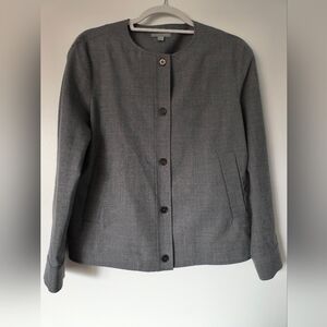 COS Gray Wool Shirt Jacket Sz 4